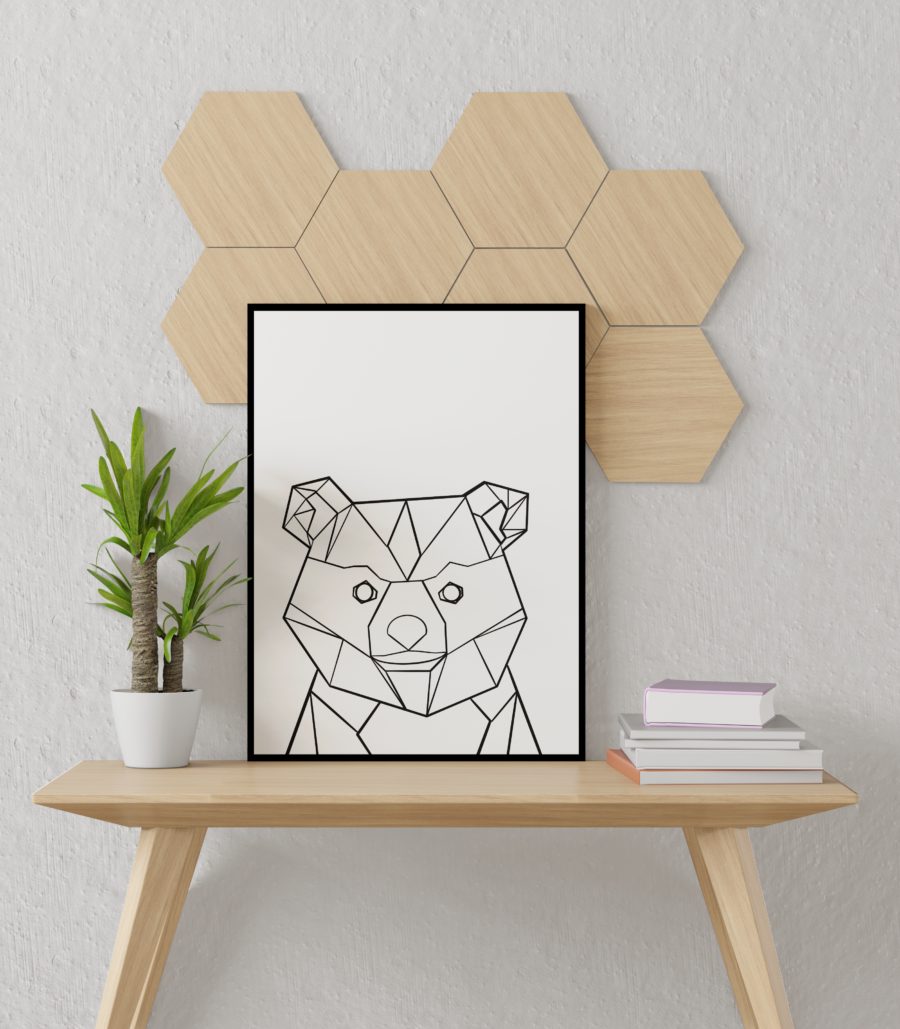 affiche ours - décoration chambre d'enfants